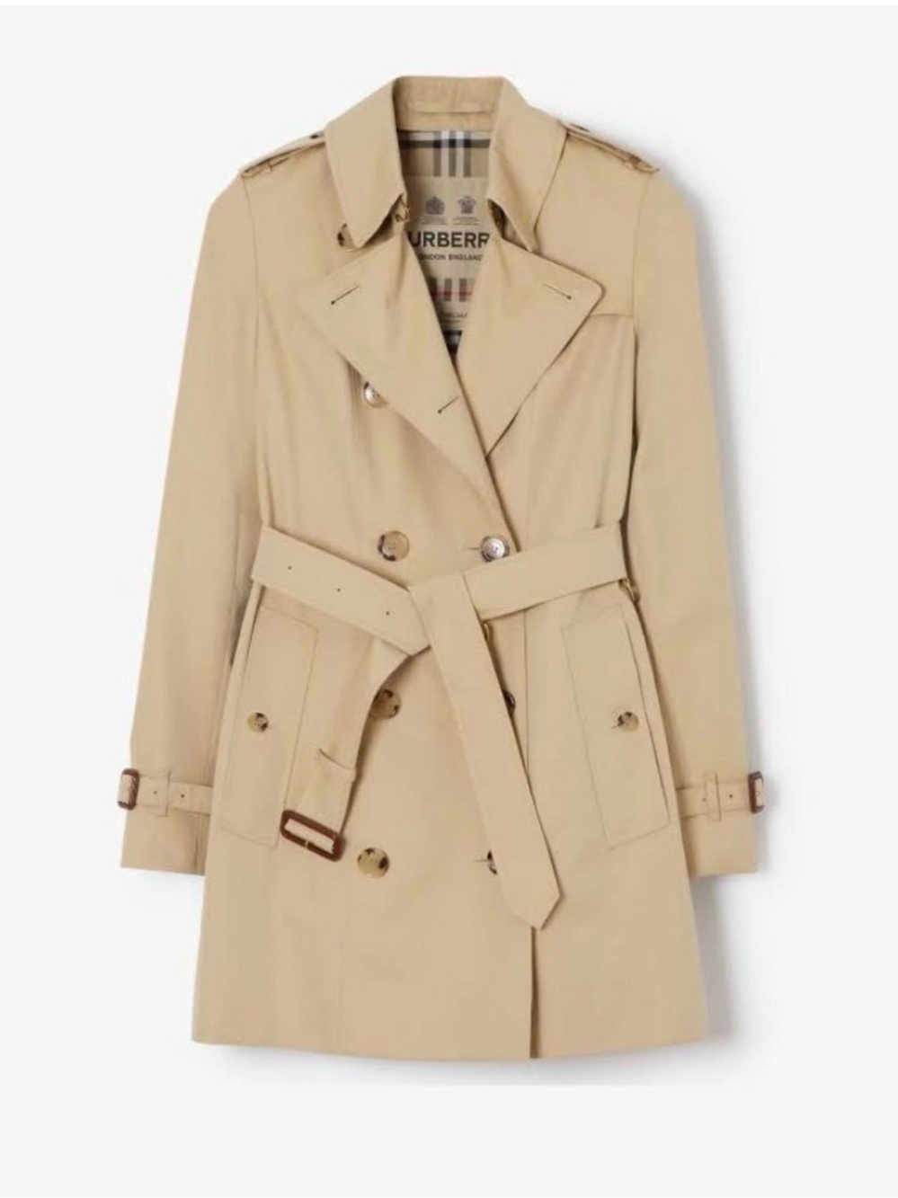 Burberry Short Chelsea Heritage Trench Coat  Medium - Picture 6 of 15